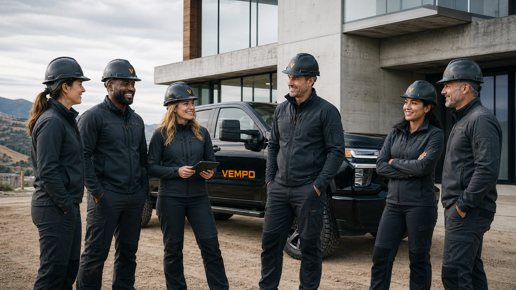 VEMPO construction team at a modern California residential project